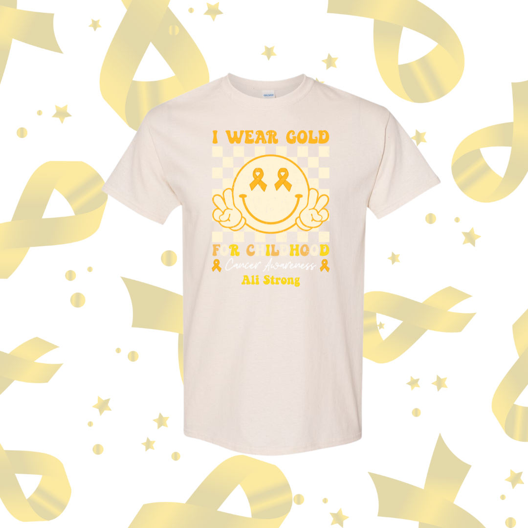 I wear Gold Smiley Face