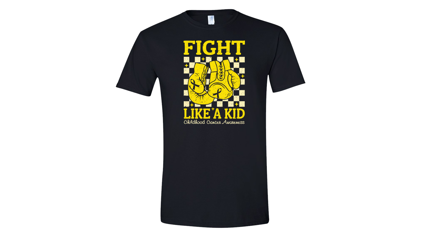 Fight Like a Kid Childhood Cancer Awareness Tee