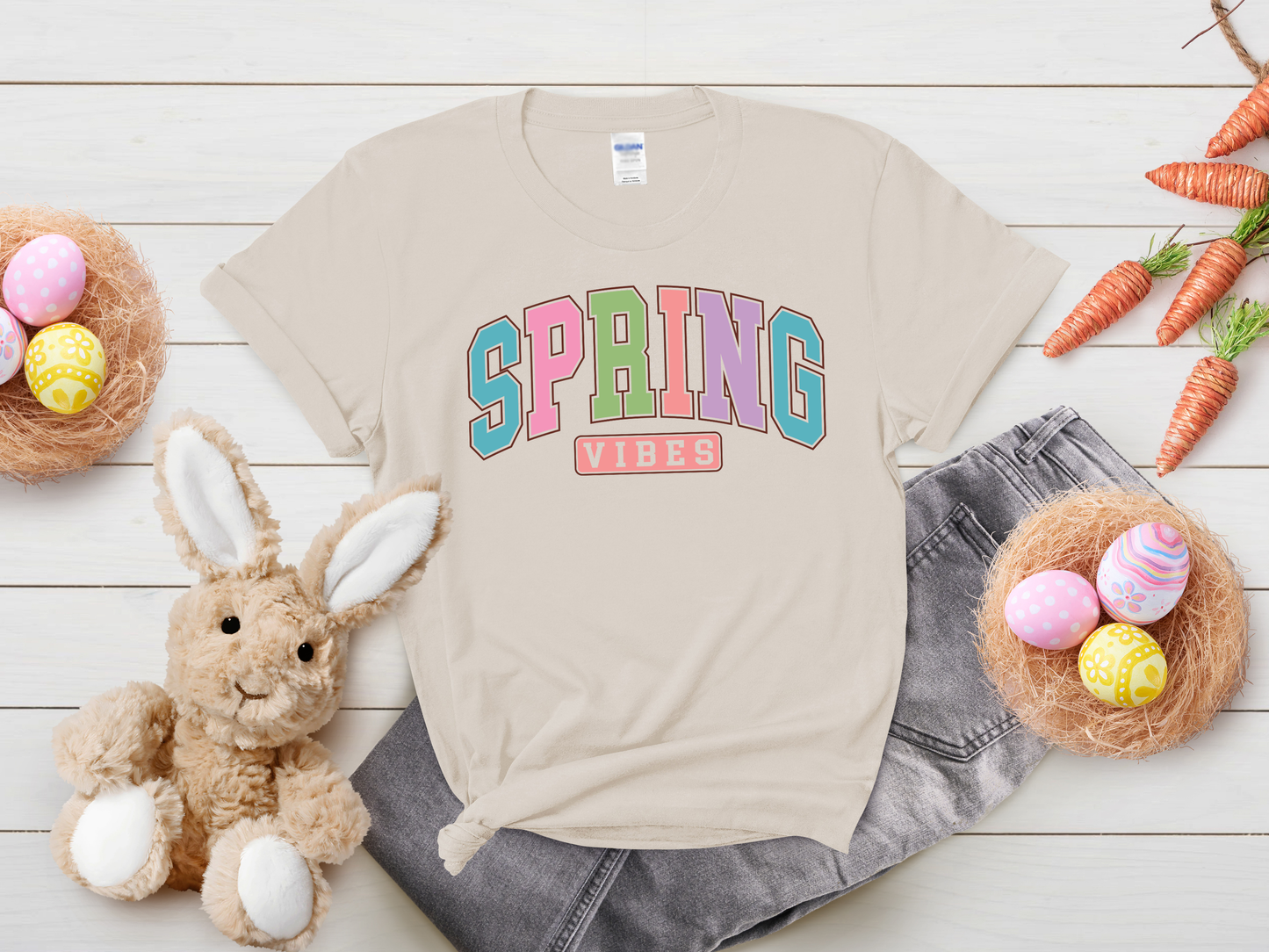 Spring Vibes College Tee